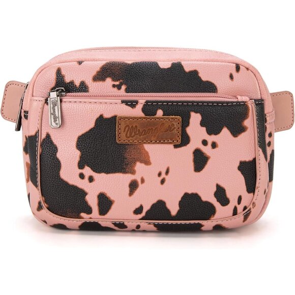 Waist Pack for Women Cow Print Pink - Picture 1 of 7